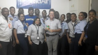 Tourism Corporation Bonaire gave the employees of Insel Air a gesture