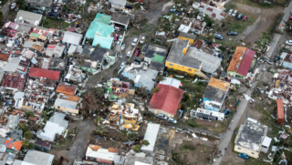 Luchtfoto Ravage Irma