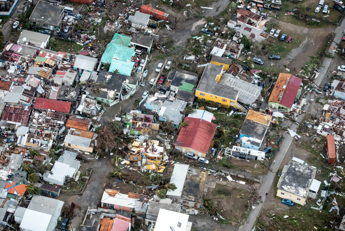 Luchtfoto Ravage Irma