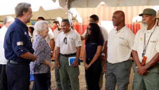 Princess Beatrix meets staf of WSNP