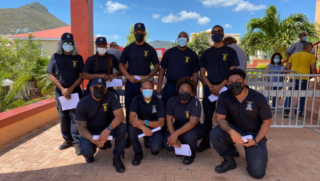 Coastguard Team St. Maarten gets Covid-vaccine together