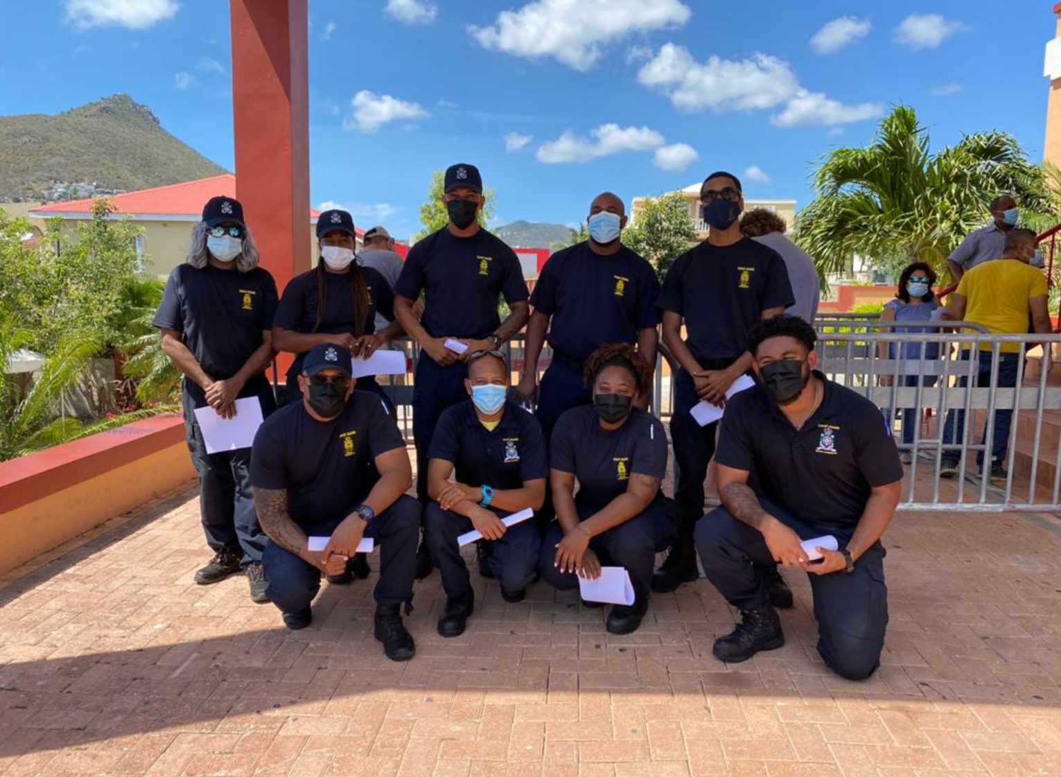 Coastguard Team St. Maarten gets Covid-vaccine together