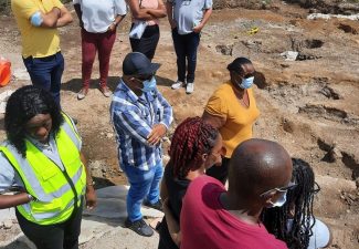 Statia Council members Visit Burial Grounds
