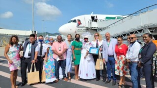 First Frontier Airlines Flight Arrives in St. Maarten