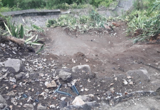 Landslide causes Emergency Closure of Slave Path on St. Eustatius