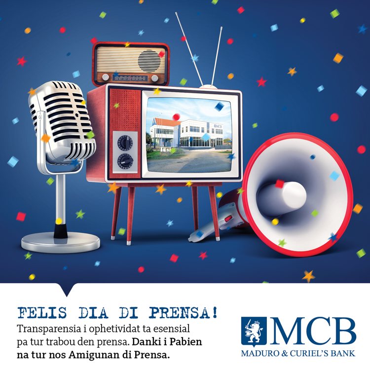 MCB Bank wishes the members of the press today a 'Felis dia di Prensa'