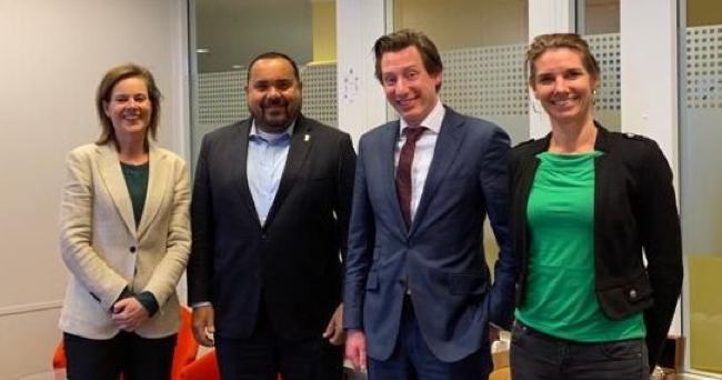 Island Governor Rijna discusses Bonaire's safety with partners in the Netherlands