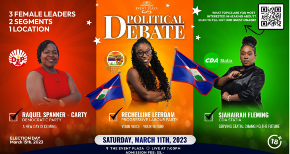 On Saturday: Political debate between female political leaders Statia