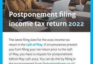 Postponement filing income tax return 2022 | Advertisement