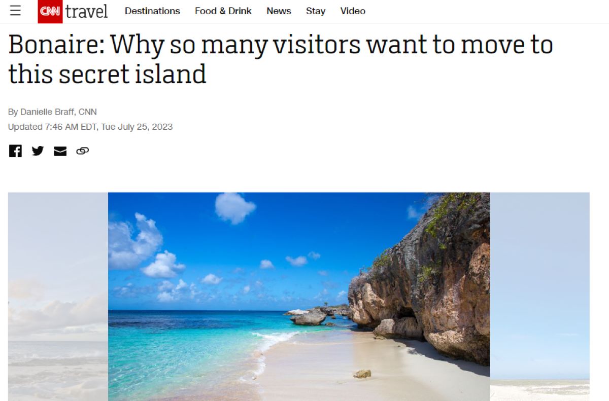 Reading an article about Bonaire on CNN.com