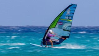 Thirteen-year-old windsurfer from Bonaire finishes ninth at PWA slalom competition