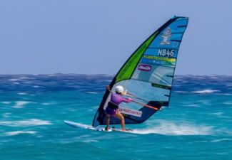 Thirteen-year-old windsurfer from Bonaire finishes ninth at PWA slalom competition