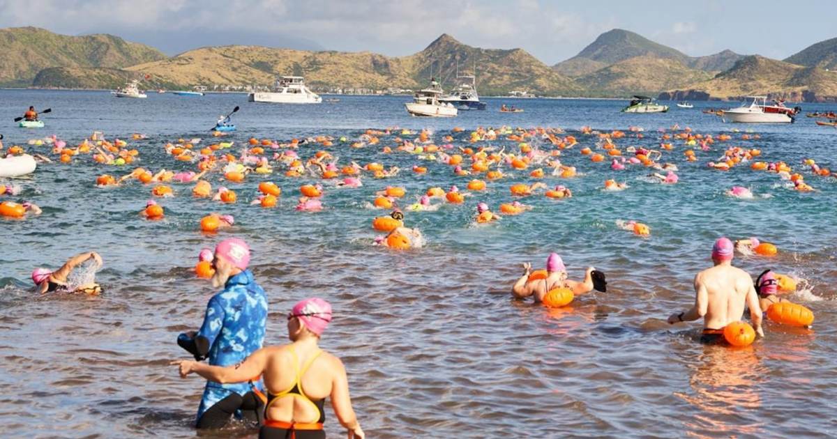 300 Swimmers join Cross Channel Swim from Nevis to St. Kitts - BES Reporter